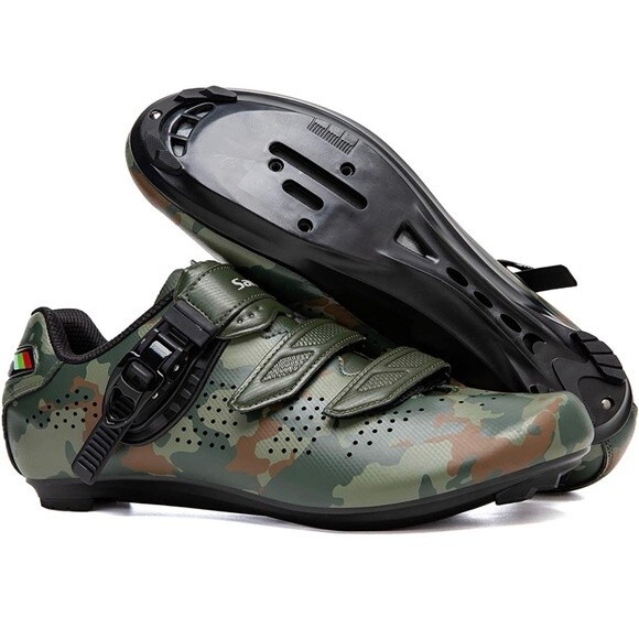 Santic Cycling Road Bike Indoor Riding Outdoor Cycling Riding Shoes Camo 40 (7) - Picture 1 of 14